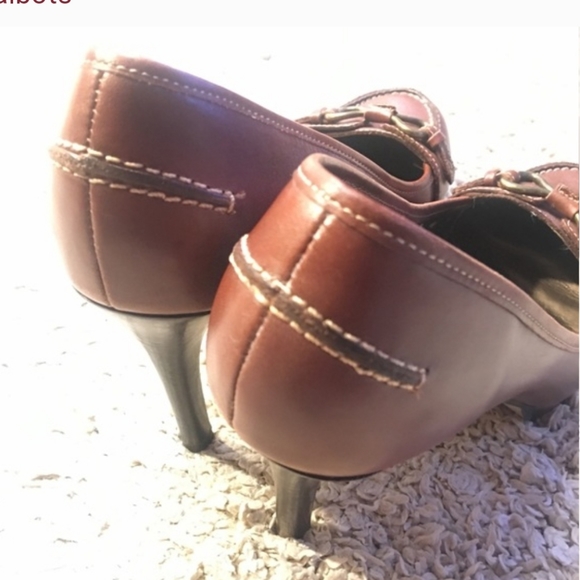 TALBOTS BROWN SMOOTH LEATHER HEELS SIZE 7.5 - Picture 7 of 8